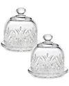 Godinger Set Of 2 Dublin Crystal Mini Butter Domes In Clear