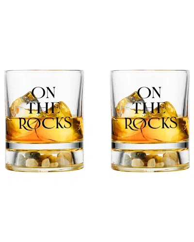 Godinger Set Of 2 On The Rocks Glasses In Transparent