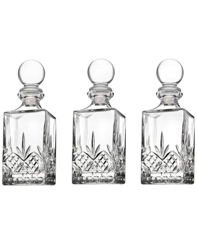 Godinger Set Of 3 Dublin Crystal Mini Decanters In Transparent
