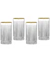 Godinger Avenue Gold Rim Highballs (set Of 4) In Gold