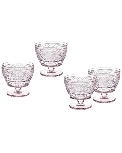 Godinger Set Of 4 Claro Ice Cream Bowls In Purple