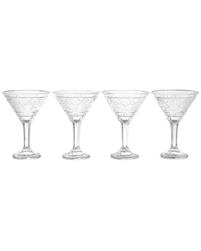 Godinger Set Of 4 Claro Martini Glasses In Transparent