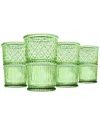 Godinger Set Of 4 Claro Tumblers In Green