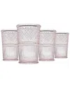 Godinger Set Of 4 Claro Tumblers In Pink