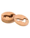 Godinger Set Of 4 Dachshund Coasters