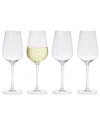 Godinger Set Of 4 Divo Optic White Wine Glasses