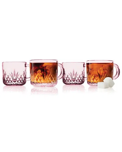 Godinger Set Of 4 Dublin Blush Espresso Mugs In Pink