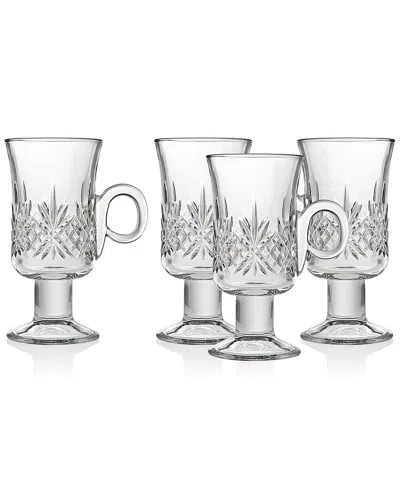Godinger Set Of 4 Dublin Crystal Irish Coffee Mugs In Transparent