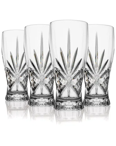 GODINGER GODINGER SET OF 4 DUBLIN CRYSTAL PINT GLASSES