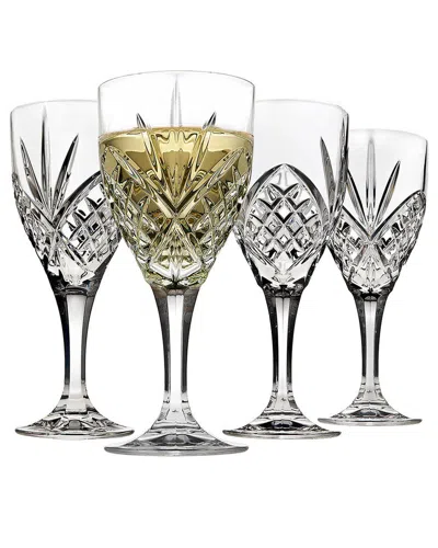 Godinger Set Of 4 Dublin Crystal White Wine Glasses In Clear