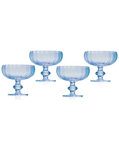 Godinger Set Of 4 Genesis Coupes In Blue