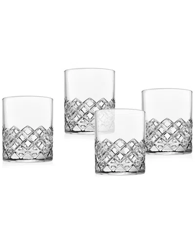 Godinger Set Of 4 Hatch Double Old Fashioned Glasses In Gray