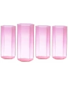 Godinger Set Of 4 Helix Pink Highballs In Pink
