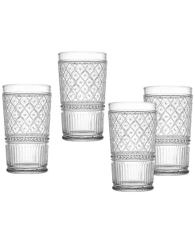 Godinger Set Of 4 Highball Glasses In Transparent