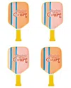 Godinger Set Of 4 League Pickle Ball Appetizer Plates