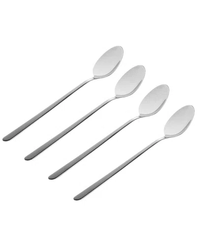 Godinger Set Of 4 Lola Mirrored 18/0 Stainless Steel Iced Tea In Multi