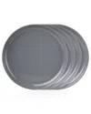 Godinger Set Of 4 Marbella Stacking Melamine Dinner Plates