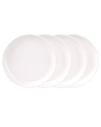 Godinger Set Of 4 Marbella Stacking Melamine Salad Plates In White