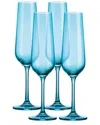 Godinger Set Of 4 Sheer Flutes