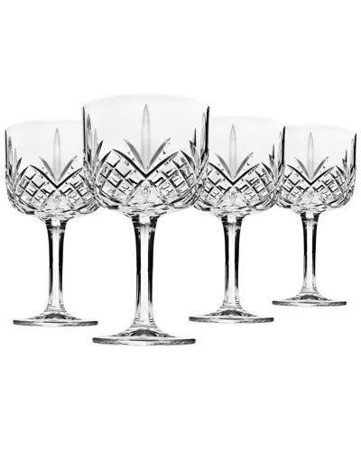 Godinger Set Of 4 Stemmed Gin Glasses In Gray