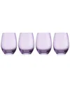 Godinger Veneto Ballet Stemless Wine Glasses, Set Of 4