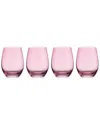 Godinger Veneto Ballet Stemless Wine Glasses, Set Of 4
