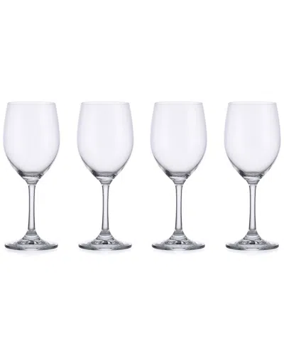 Godinger Set Of 4 Veneto White Wine Glasses In Transparent