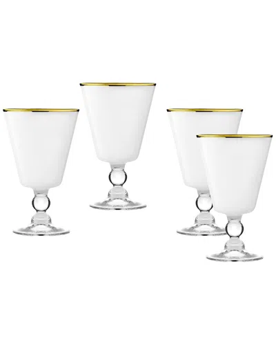 Godinger Set Of 4 Vitolo Goblets