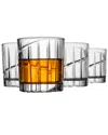 Godinger Set Of 4 Waverly Double Old Fashioned Glasses