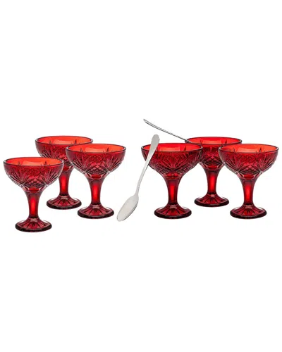 Godinger Set Of 6 Dublin Tasters In Red