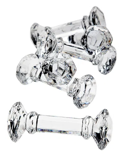 Godinger Set Of 6 Dumbell Crystal Knife Rests In Transparent