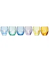 Godinger Set Of 6 Multi Colored Shot Glasses