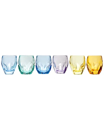 Godinger Set Of 6 Multi Colored Shot Glasses