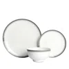 Godinger Sheer Gray 12 Piece Dinnerware Set In White