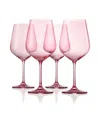 Godinger Sheer Stemmed Wine Glasses, Set Of 4 In Blue