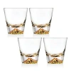 Godinger Sierra Gold Novo Double Old Fashioned Glasses, Set Of 4 In Clear