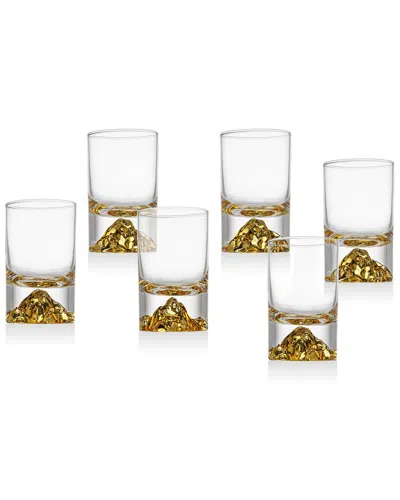 Godinger Sierra Gold Shooters (set Of 6) In Transparent