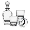 Godinger Skull Decanter And Set Of 2 Double Old-fashioned Glasses In Transparent
