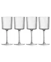 Godinger Sullivan Street Fluted White Wine Glasses, Set Of 4