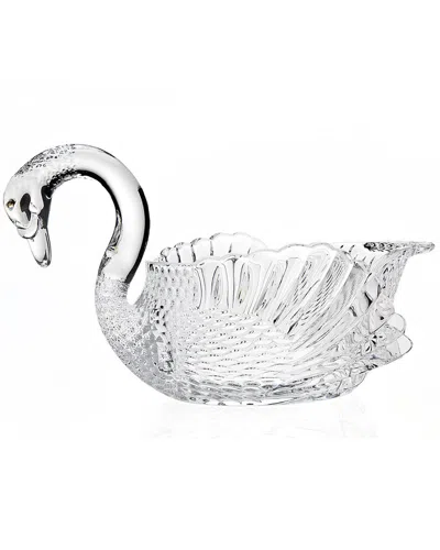 Godinger Swan Crystal Serving Bowl In Transparent