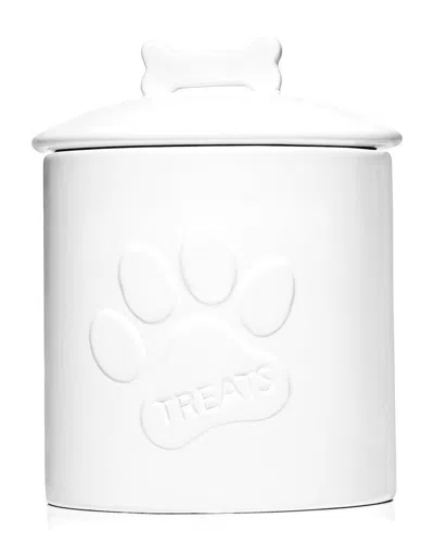 Godinger Tail Wagging Treat Canister In White