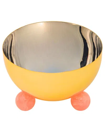 Godinger Temari Footed Nut Bowl In Yellow