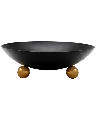 Godinger Temari Footed Salad Bowl In Black