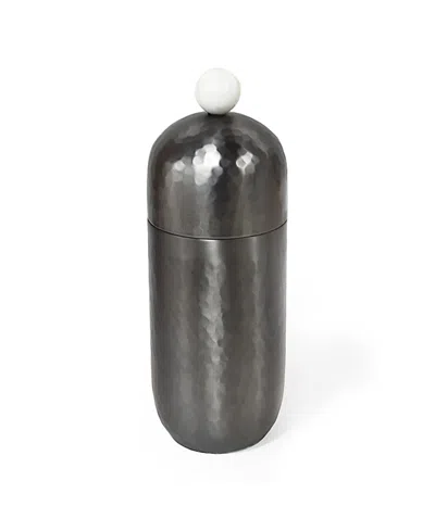 Godinger Temari Hammered Gunmetal 24 Oz. Cocktail Shaker In Gray