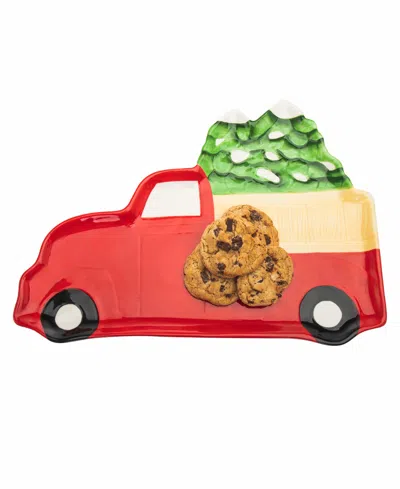 Godinger The Elegant Truck Rectangular Tray, 17" L X 9" W In Red