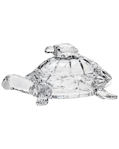 Godinger Turtle Crystal Box In Clear