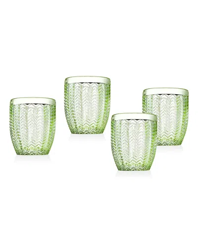 Godinger Twill Set Of 4 Dofs In Green