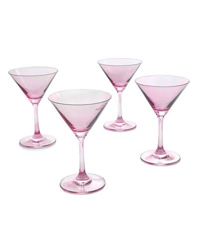 Godinger Veneto Ballet Martini Glasses, Set Of 4 In Pink