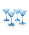 Godinger Veneto Martini Glasses, Set Of 4 In Blue
