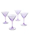 Godinger Veneto Martini Glasses, Set Of 4 In Purple